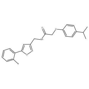 N-{[5-(2-fluorophenyl)-1,2-oxazol-3-yl]methyl}-2-[4-(propan-2-yl)phenoxy]acetamide结构式