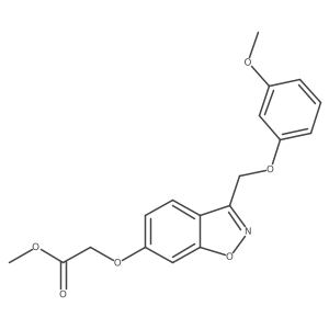 Methyl ({3-[(3-methoxyphenoxy)methyl]-1,2-benzoxazol-6-yl}oxy)acetate Structure