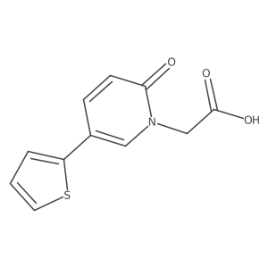 2-(2-oxo-5-(thiophen-2-yl)pyridin-1(2H)-yl)acetic acid Structure