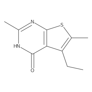 5-ethyl-2,6-dimethyl-1H,4H-thieno[2,3-d]pyrimidin-4-one结构式