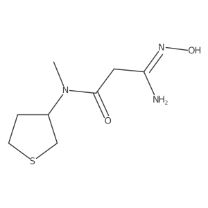 2-(N'-hydroxycarbamimidoyl)-N-methyl-N-(thiolan-3-yl)acetamide结构式