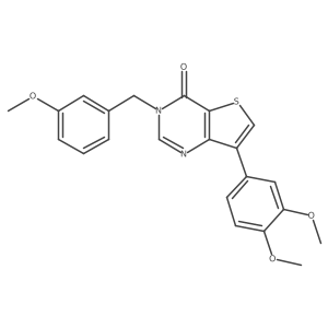 COc1cccc(Cn2cnc3c(-c4ccc(OC)c(OC)c4)csc3c2=O)c1结构式