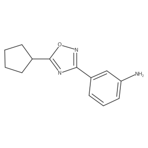 3-(5-Cyclopentyl-1,2,4-oxadiazol-3-yl)aniline结构式