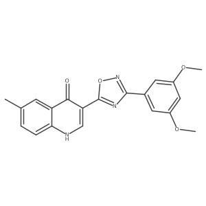 3-(3-(3,5-dimethoxyphenyl)-1,2,4-oxadiazol-5-yl)-6-methylquinolin-4(1H)-one结构式