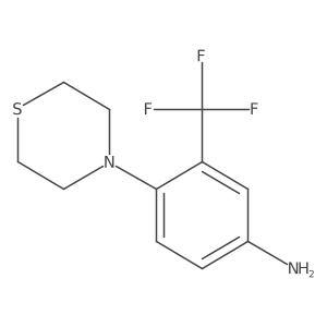 4-Thiomorpholino-3-(trifluoromethyl)aniline Structure