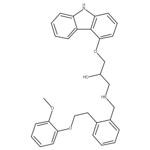 1-(9H-Carbazol-4-yloxy)-3-[[[2-[2-(2-methoxyphenoxy)ethyl]phenyl]methyl]amino]-2-propanol结构式