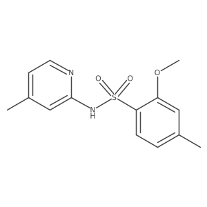 2-methoxy-4-methyl-N-(4-methyl-2-pyridinyl)benzenesulfonamide Structure