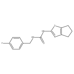 1-(5,6-dihydro-4H-cyclopenta[d]thiazol-2-yl)-3-(4-fluorobenzyl)urea Structure