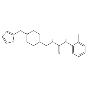1-((1-(Thiophen-2-ylmethyl)piperidin-4-yl)methyl)-3-(o-tolyl)urea结构式
