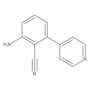 2-Amino-6-(pyridin-4-yl)benzonitrile结构式