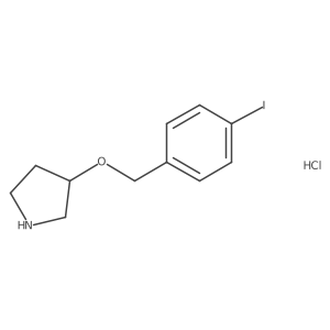3-[(4-Iodobenzyl)oxy]pyrrolidine hydrochloride结构式