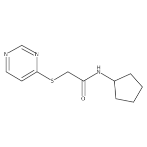 N-cyclopentyl-2-(pyrimidin-4-ylthio)acetamide Structure
