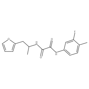 N1-(3-fluoro-4-methylphenyl)-N2-(1-(furan-2-yl)propan-2-yl)oxalamide Structure