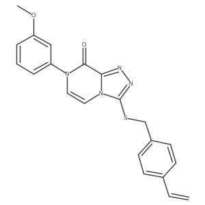7-(3-methoxyphenyl)-3-[(4-vinylbenzyl)thio][1,2,4]triazolo[4,3-a]pyrazin-8(7H)-one Structure