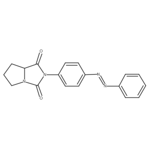 2-{4-[(E)-phenyldiazenyl]phenyl}tetrahydro-1H-pyrrolo[1,2-c]imidazole-1,3(2H)-dione Structure