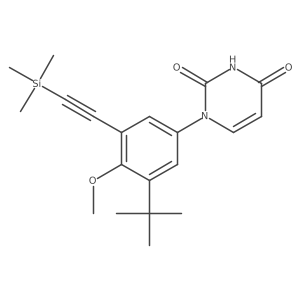 1-(3-(Tert-butyl)-4-methoxy-5-((trimethylsilyl)ethynyl)phenyl)pyrimidine-2,4(1H,3H)-dione Structure