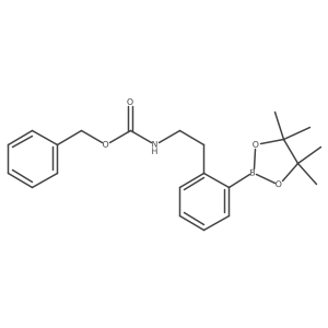 Benzyl {2-[2-(4,4,5,5-tetramethyl-1,3,2-dioxaborolan-2-yl)phenyl]ethyl}carbamate Structure