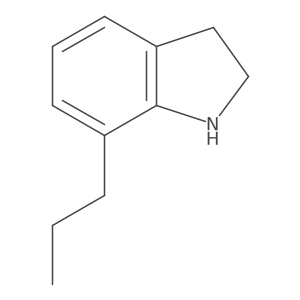 7-propyl-2,3-dihydro-1H-indole结构式
