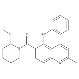 (2-Ethylpiperidin-1-yl)(7-methyl-4-(phenylamino)-1,8-naphthyridin-3-yl)methanone Structure