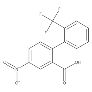 4-Nitro-2'-(trifluoromethyl)biphenyl-2-carboxylic acid结构式