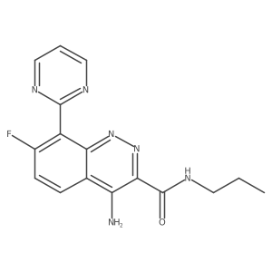 4-Amino-7-fluoro-N-propyl-8-(pyrimidin-2-yl)cinnoline-3-carboxamide结构式