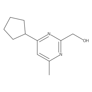 2-Pyrimidinemethanol, 4-cyclopentyl-6-methyl-结构式