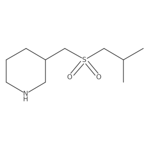 3-(isobutylsulfonylmethyl)piperidine Structure