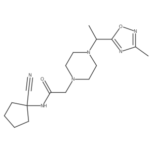 N-(1-cyanocyclopentyl)-2-{4-[1-(3-methyl-1,2,4-oxadiazol-5-yl)ethyl]piperazin-1-yl}acetamide Structure