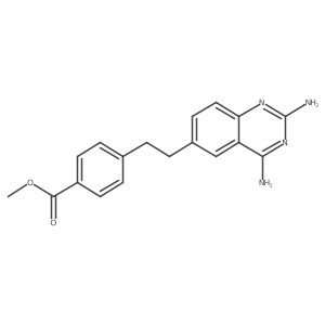 Methyl 4-[2-(2,4-diamino-6-quinazolinyl)ethyl]benzoate结构式