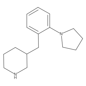 3-{[2-(Pyrrolidin-1-yl)phenyl]methyl}piperidine Structure