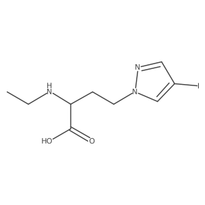 2-(ethylamino)-4-(4-iodo-1H-pyrazol-1-yl)butanoic acid结构式