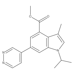 methyl 1-isopropyl-3-methyl-6-(pyridazin-4-yl)-1H-indole-4-carboxylate结构式