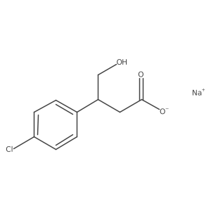(R)-3-(4-Chlorophenyl)-4-hydroxybutyric Acid Sodium Salt结构式