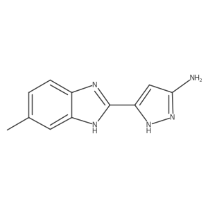 1H-Pyrazol-3-amine, 5-(6-methyl-1H-benzimidazol-2-yl)-结构式