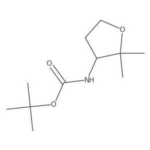 (2,2-Dimethyl-tetrahydro-furan-3-yl)-carbamic acid tert-butyl ester结构式