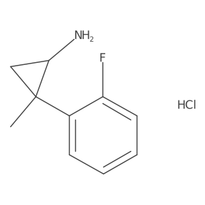 2-(2-Fluorophenyl)-2-methylcyclopropan-1-amine hydrochloride结构式