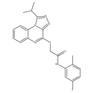 N-(5-fluoro-2-methylphenyl)-2-{[1-(propan-2-yl)-[1,2,4]triazolo[4,3-a]quinoxalin-4-yl]sulfanyl}acetamide结构式
