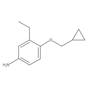 4-(Cyclopropylmethoxy)-3-ethylaniline结构式