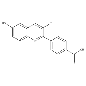 4-(3-Chloro-6-hydroxyquinolin-2-yl)benzoic acid结构式
