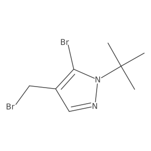 5-Bromo-4-(bromomethyl)-1-(tert-butyl)-1H-pyrazole Structure