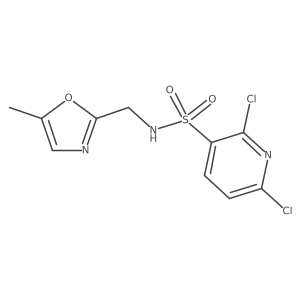 2,6-dichloro-N-[(5-methyl-1,3-oxazol-2-yl)methyl]pyridine-3-sulfonamide结构式