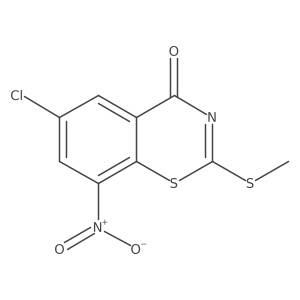 6-Chloro-2-(methylthio)-8-nitro-4H-benzo[e][1,3]thiazin-4-one Structure