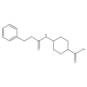 (2S,5R)-5-(Benzyloxycarbonylamino)tetrahydropyran-2-carboxylic acid结构式