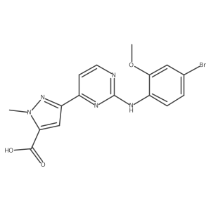 5-[2-(4-Bromo-2-methoxyanilino)pyrimidin-4-yl]-2-methylpyrazole-3-carboxylic acid Structure
