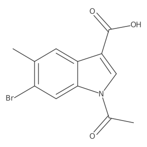 1-Acetyl-6-bromo-5-methylindole-3-carboxylic acid Structure