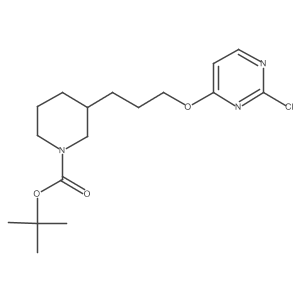 tert-Butyl 3-(3-((2-chloropyrimidin-4-yl)oxy)propyl)piperidine-1-carboxylate Structure