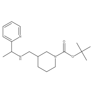 tert-Butyl 3-(((1-(pyridin-2-yl)ethyl)amino)methyl)piperidine-1-carboxylate结构式