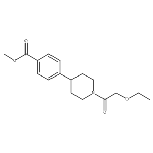 Methyl 4-[1-(2-ethoxyacetyl)piperidin-4-YL]benzoate结构式