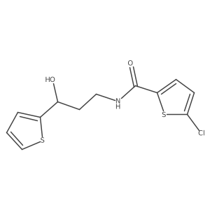 5-chloro-N-(3-hydroxy-3-(thiophen-2-yl)propyl)thiophene-2-carboxamide结构式