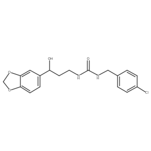 1-(3-(Benzo[d][1,3]dioxol-5-yl)-3-hydroxypropyl)-3-(4-chlorobenzyl)urea结构式